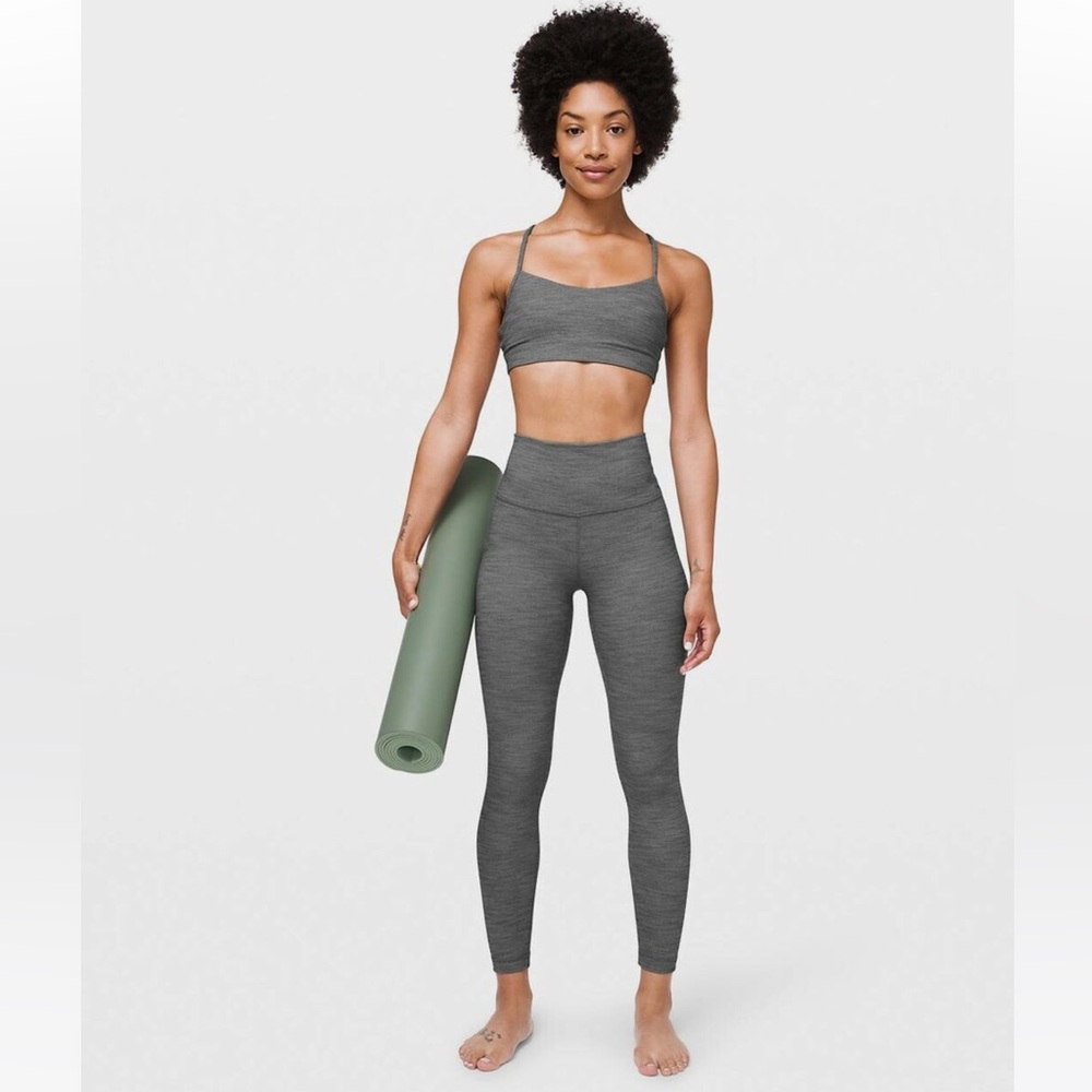 LULULEMON ALIGN™ PANT II 25" Mini Heathered Herringbone Heathered Black, size 8